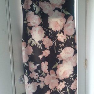 Light Pink & Black Florial dress